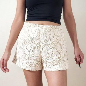 Arc and Company Ivory/bone/creme knit woven shorts Small